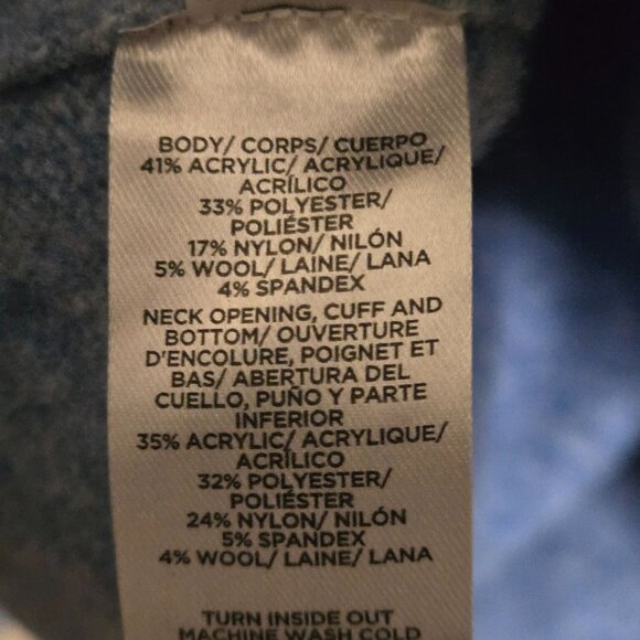 J.Crew Blue Ribbed Rhinestone Button Balloon Sleeve Sweater Size S - Picture 9 of 10